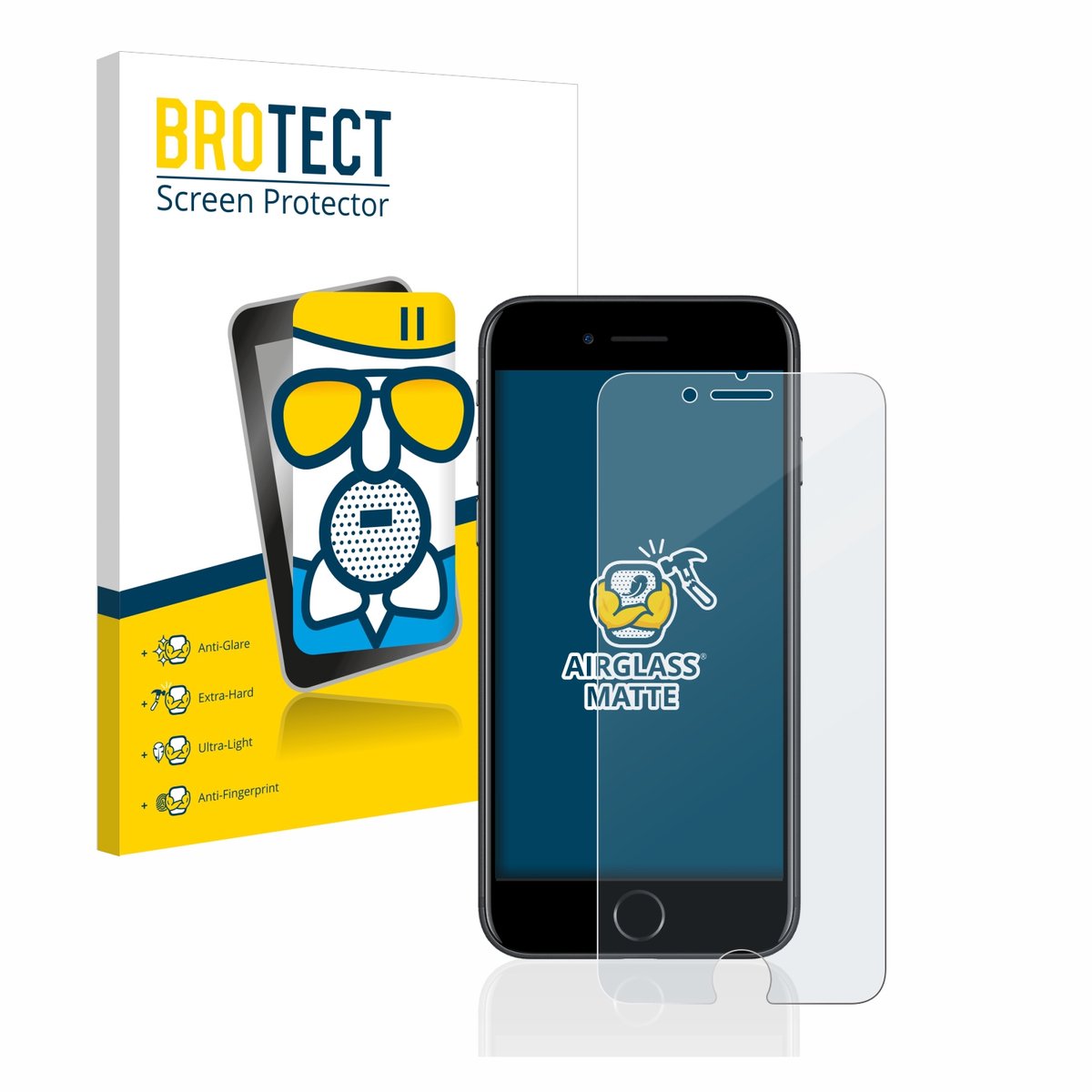 BROTECT - Screenprotector voor Apple iPhone 7 / 8 - Folie Beschermfolie Beschermglas matte