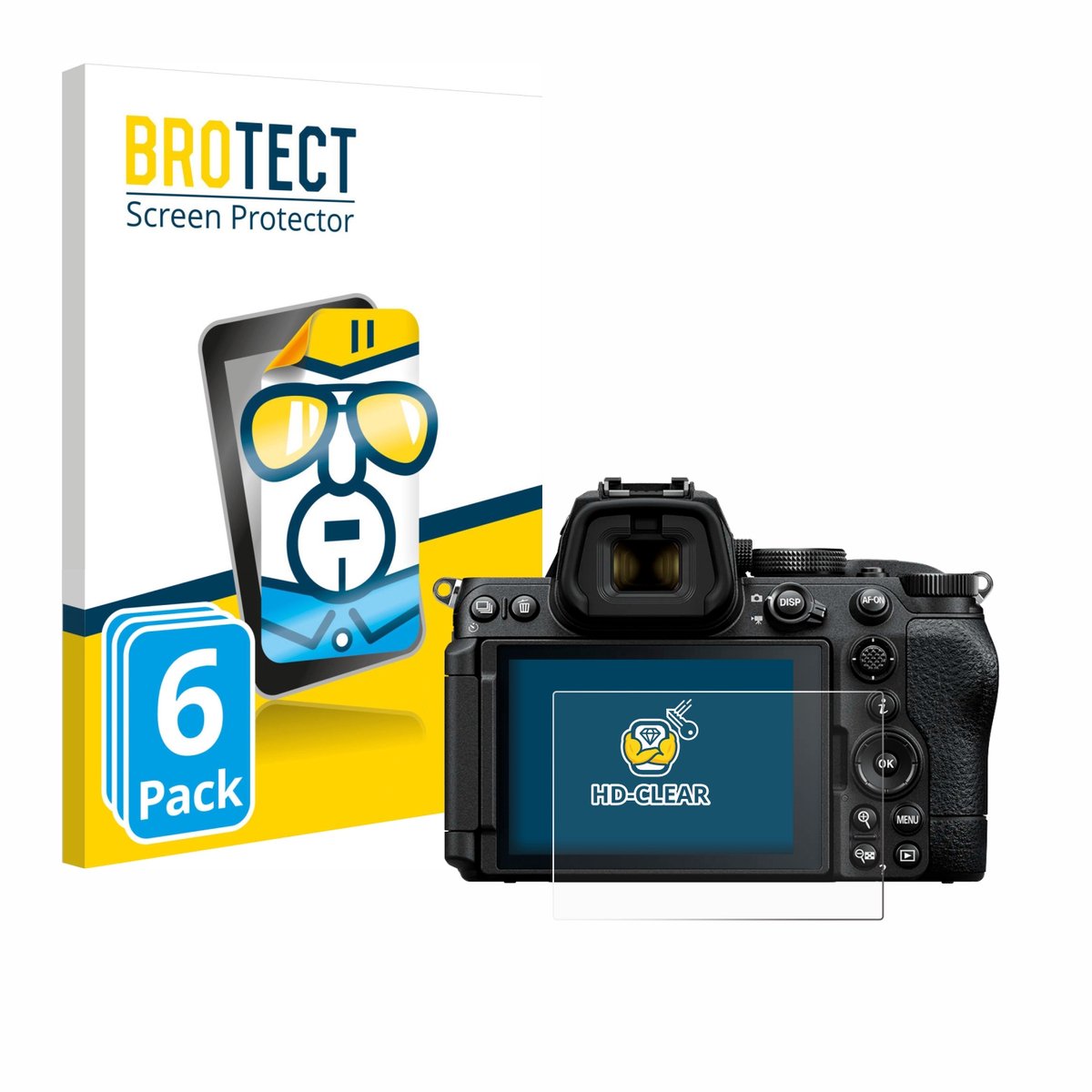 BROTECT - Screenprotector voor Nikon Z5 II - Folie Beschermfolie transparant 6 Stuks