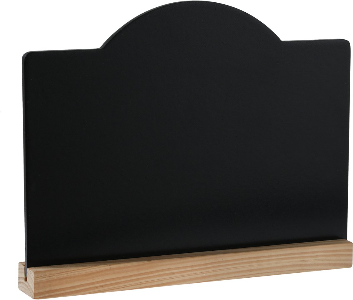 SANTEX - Zwart krijtbord met houten standaard 19,9 x 15 cm huwelijksmenu