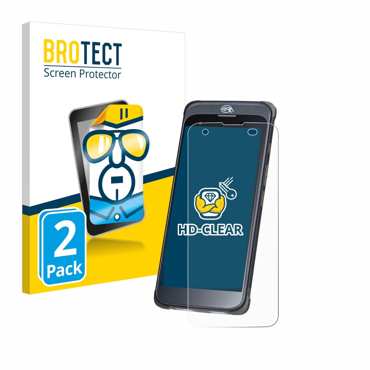 BROTECT - Screenprotector voor Orderman 10 - Folie Beschermfolie transparant 2 Stuks