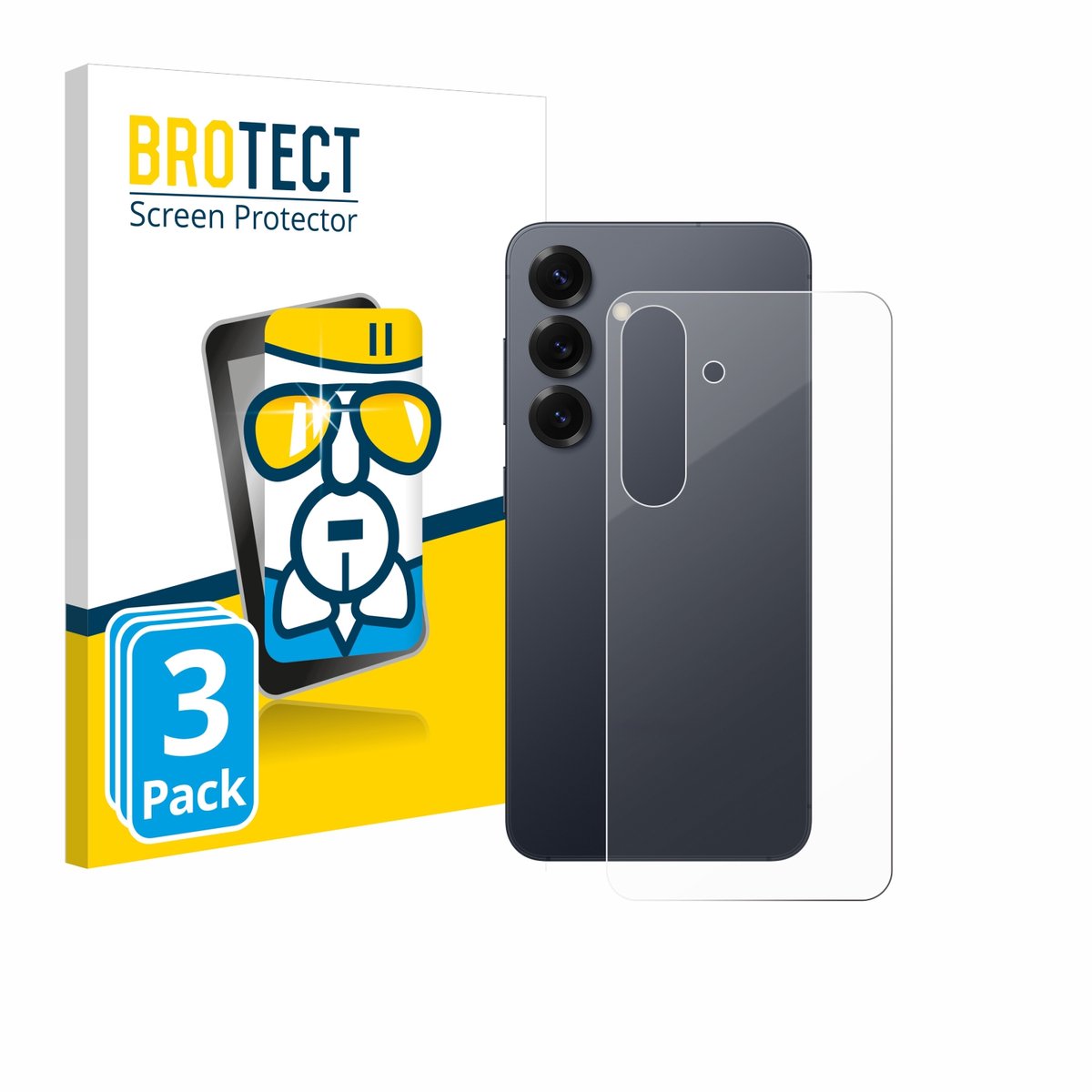 Screenprotector 3 Stuks voor Samsung Galaxy S25 (Achterkant) Beschermglas transparant