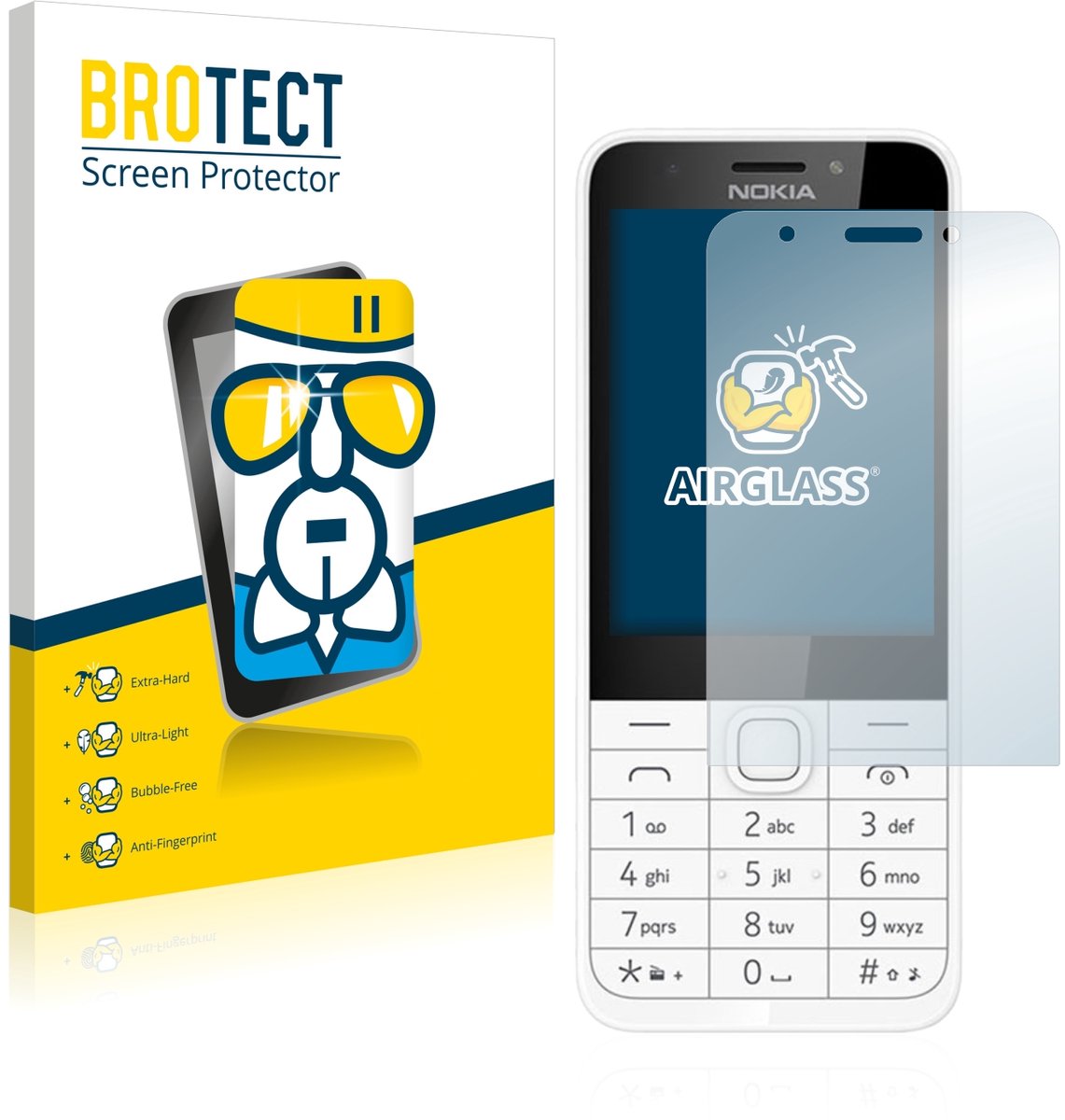 Screenprotector voor Nokia 230 Beschermglas transparant