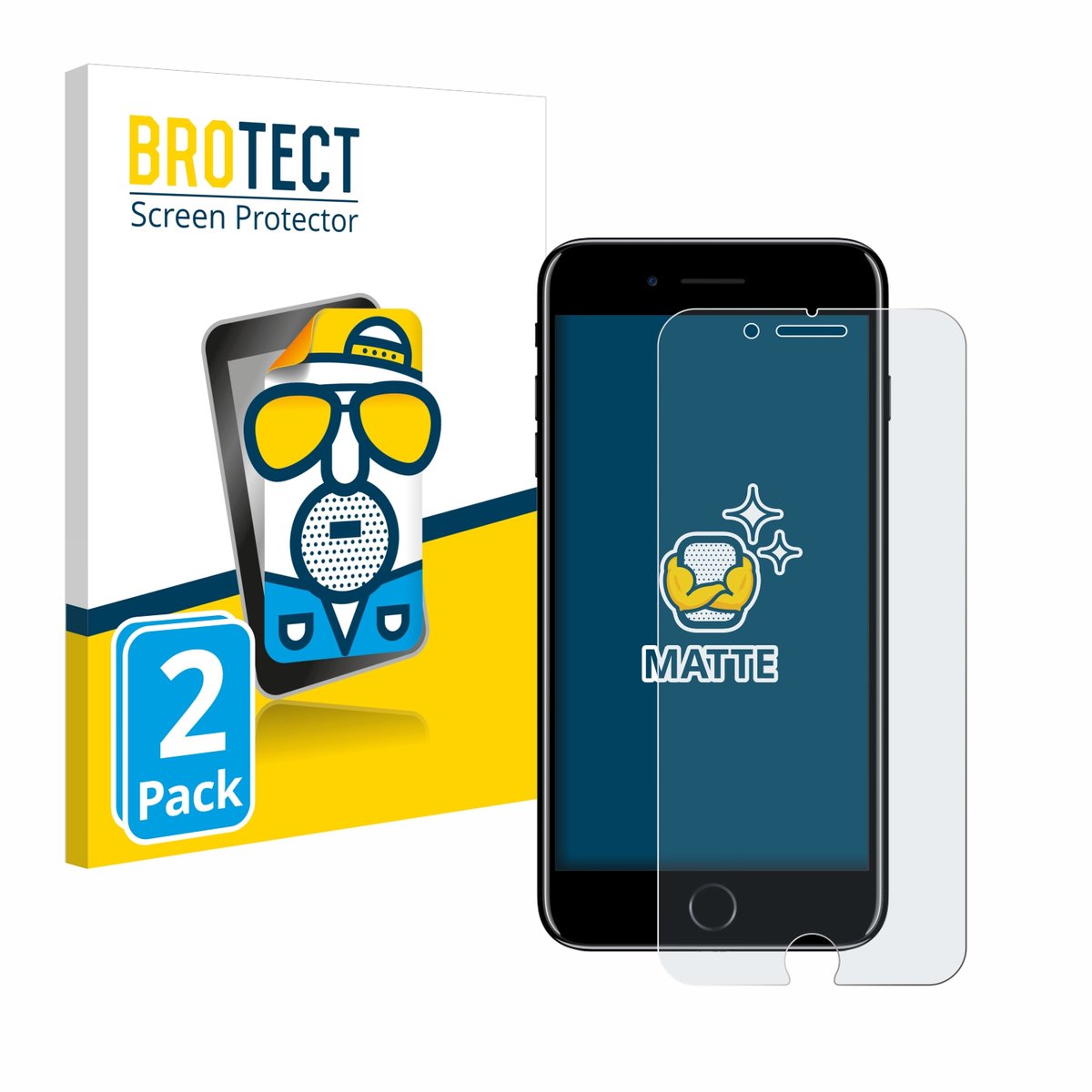 BROTECT - Screenprotector voor Apple iPhone 7 Plus / 8 Plus - Folie Beschermfolie matte 2 Stuks