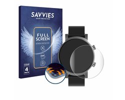 Savvies - Screenprotector voor Mobvoi Ticwatch E3 - Folie Beschermfolie transparant volledig dekking 4 Stuks