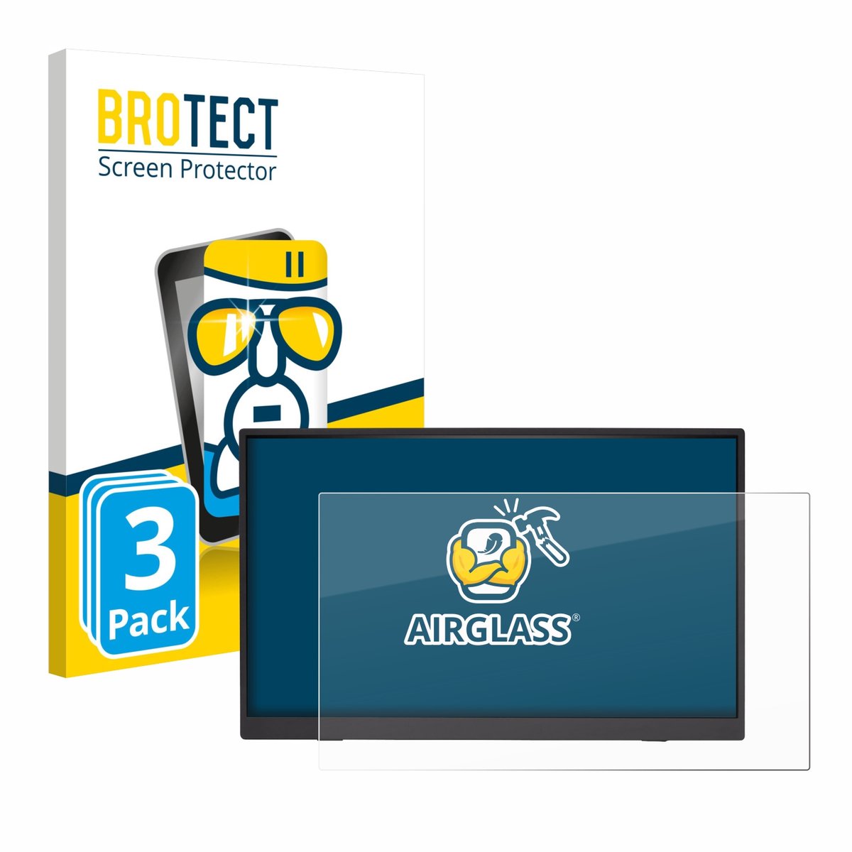 Screenprotector 3 Stuks voor Acer PM191QEbmiuux Beschermglas transparant