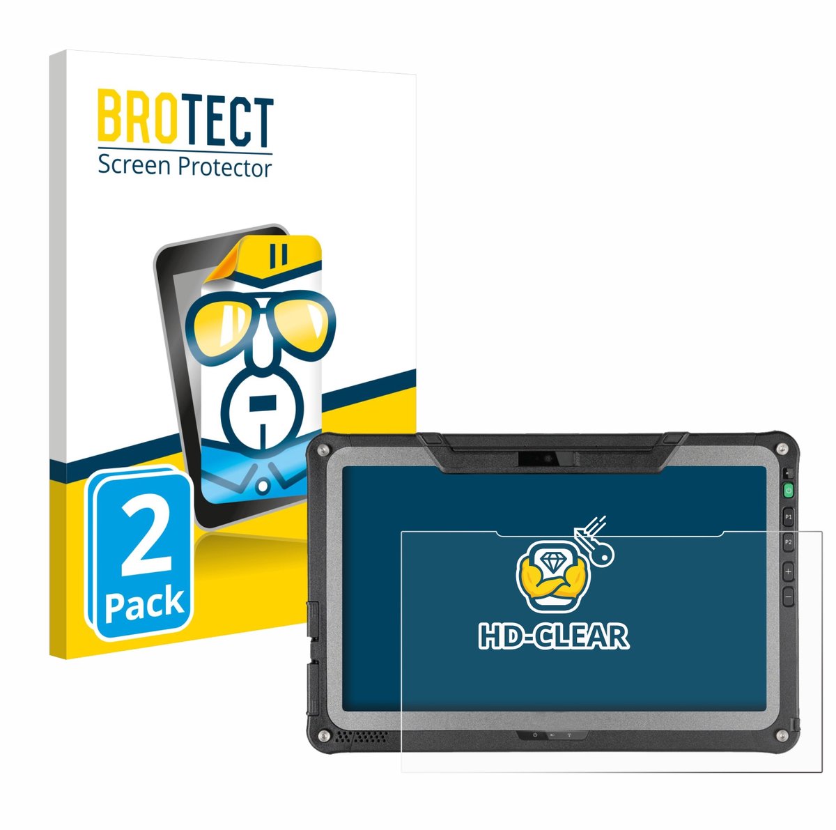 BROTECT - Screenprotector voor Getac F110 G7 - Folie Beschermfolie transparant 2 Stuks