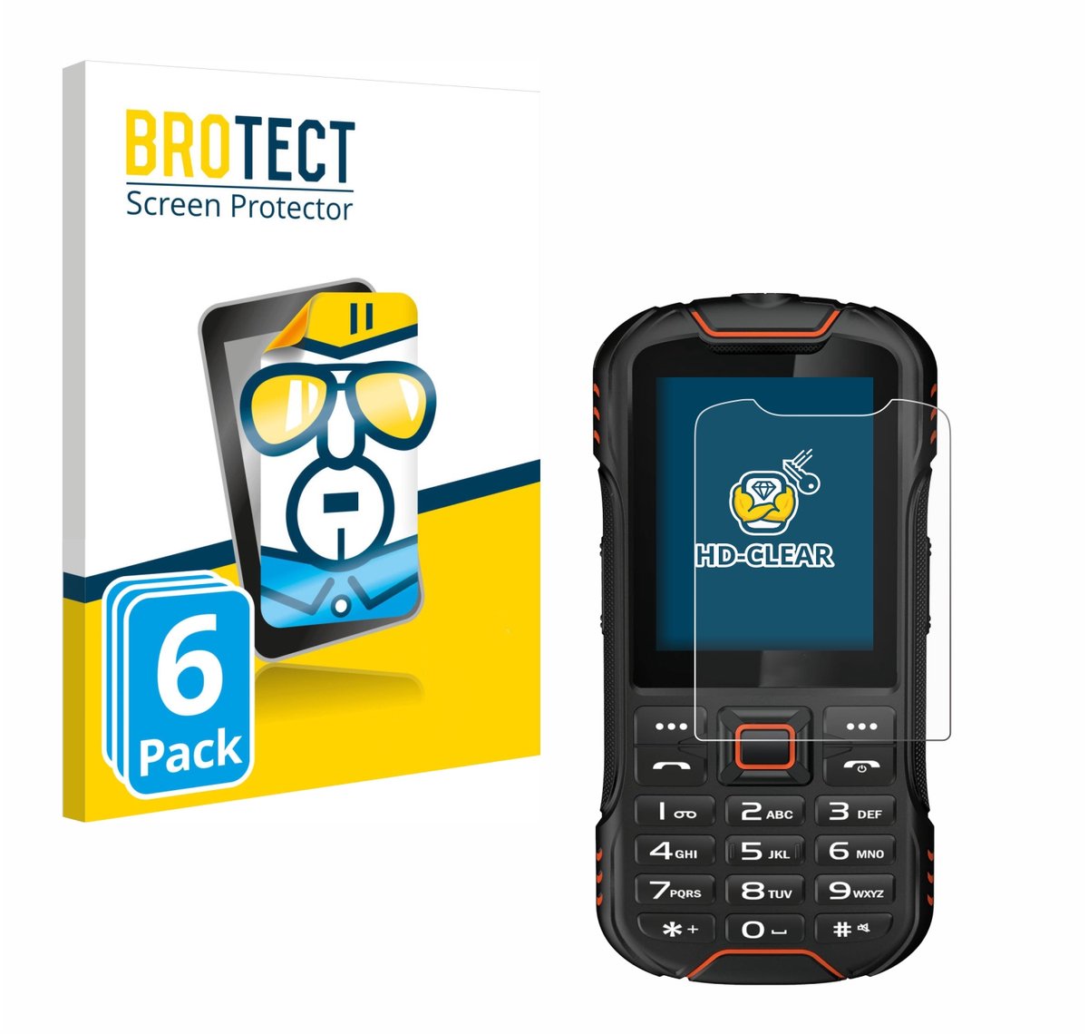 BROTECT - Screenprotector voor Gigaset GLX8 - Folie Beschermfolie transparant 6 Stuks