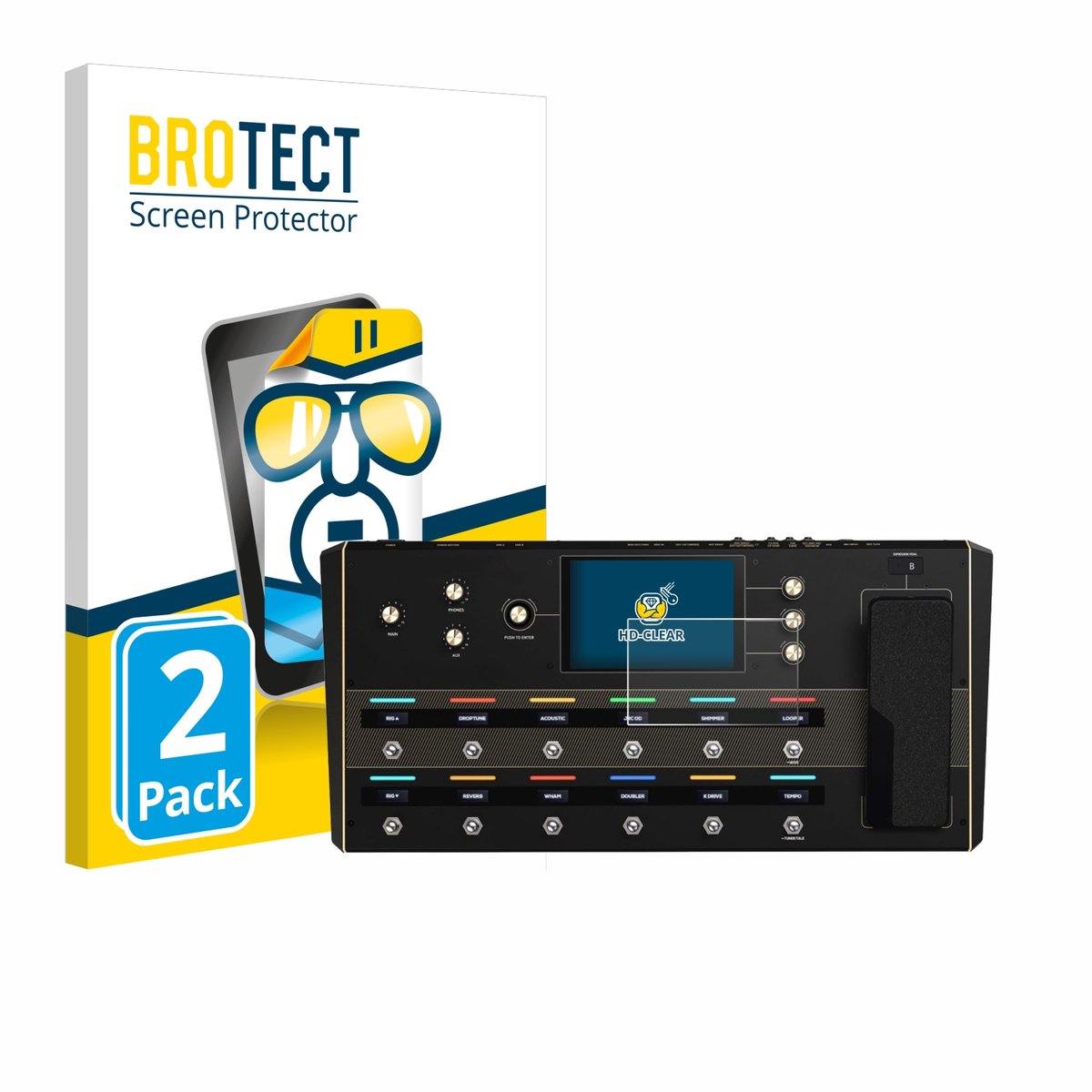 BROTECT - Screenprotector voor Headrush Prime - Folie Beschermfolie transparant 2 Stuks