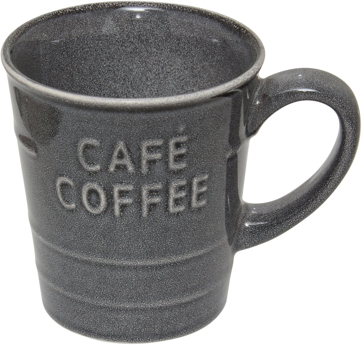 Secret de gourmet Koffiemok - grijs - keramiek - 200 ml - beker - mokken