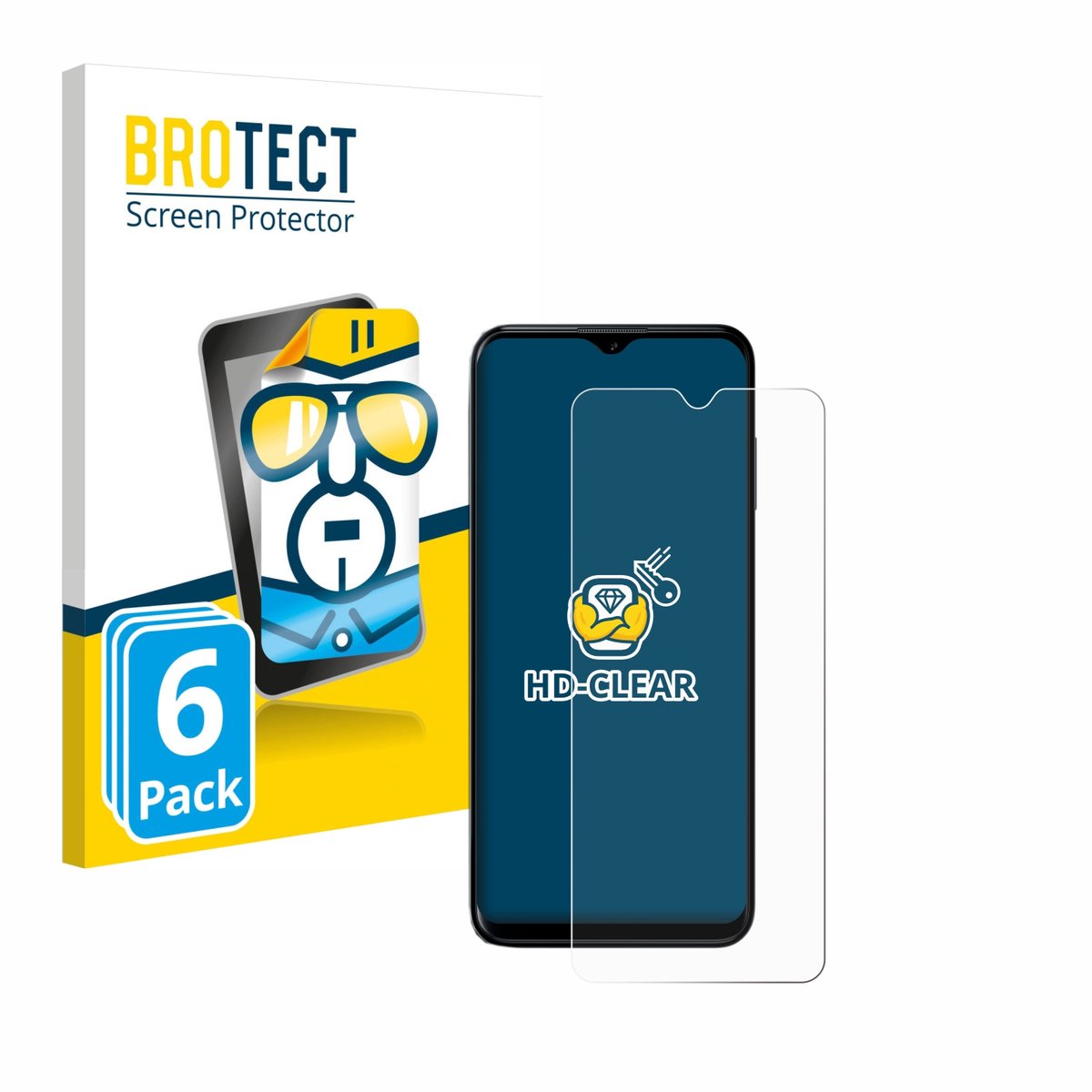 BROTECT - Screenprotector voor Nokia G60 5G - Folie Beschermfolie transparant 6 Stuks