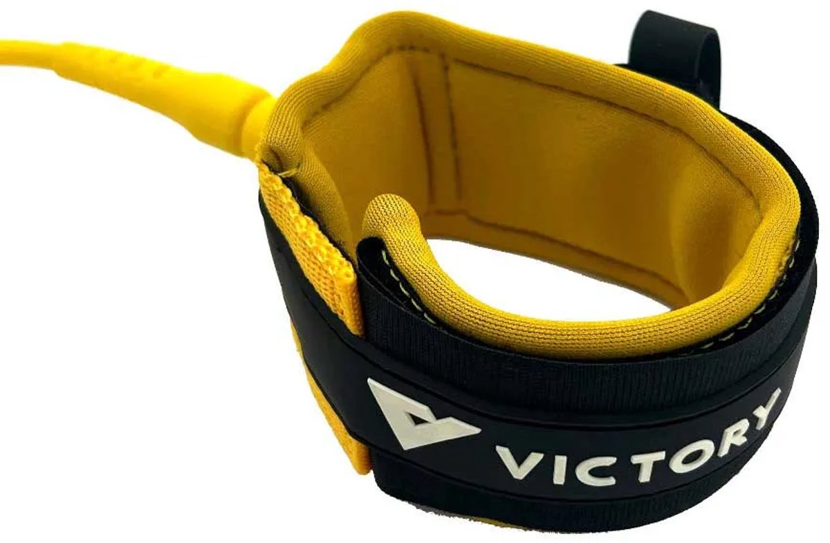 Victory 6´ Pro 7mm Stainless Steel Double Swivel Surflijn Geel
