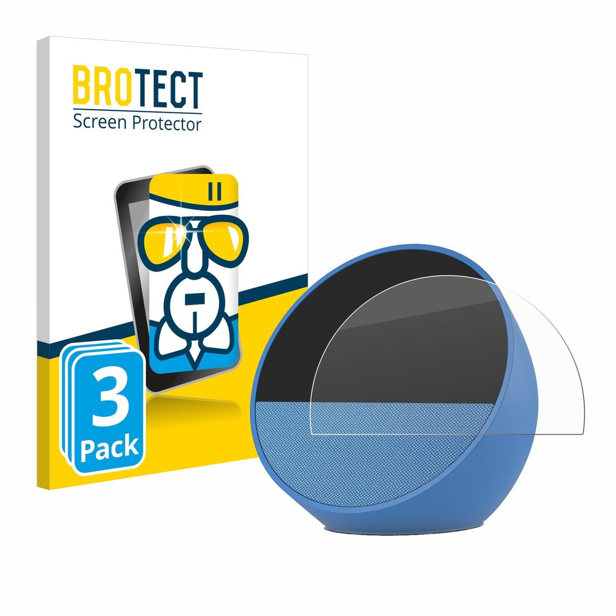 Screenprotector 3 Stuks voor Amazon Echo Spot 2024 Beschermglas transparant