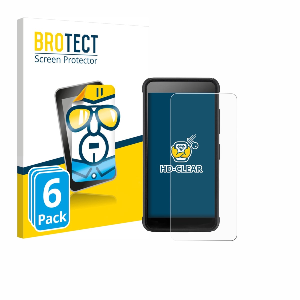 BROTECT - Screenprotector voor SkyCaddie Pro 4X - Folie Beschermfolie transparant 6 Stuks
