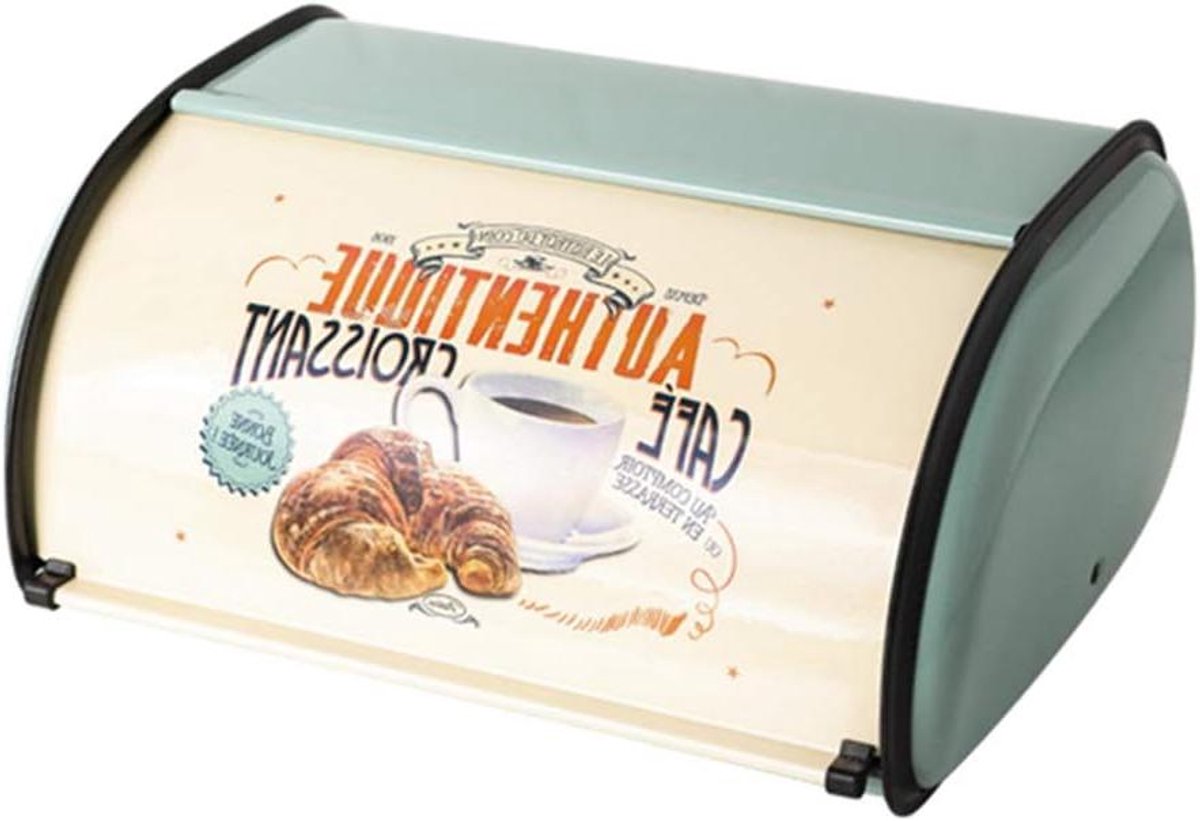 Opslag Brooddoos 33cm voor Brood, Broodjes, Koekjes - Blauw, Roll-Top design