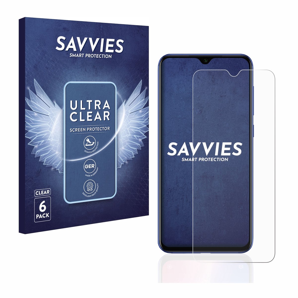Savvies - Screenprotector voor Xiaomi Mi 9 SE - Folie Beschermfolie transparant 6 Stuks