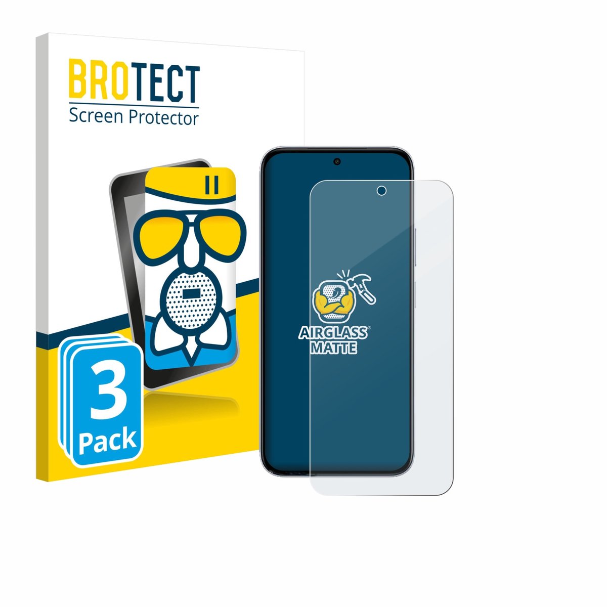 BROTECT - Screenprotector voor Vivo Y500i - Folie Beschermfolie Beschermglas matte 3 Stuks