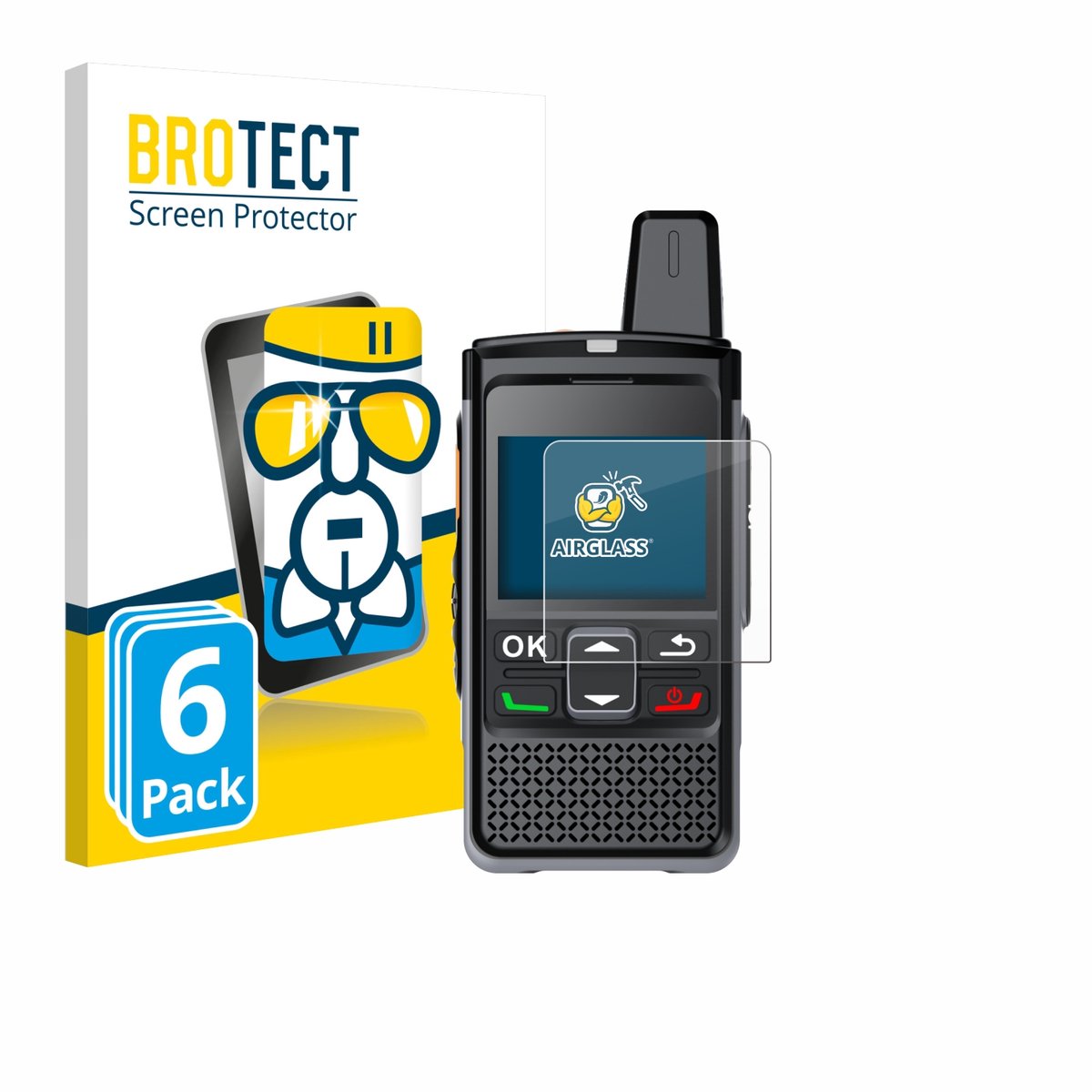 Screenprotector 6 Stuks voor Hytera PNC360S Beschermglas transparant