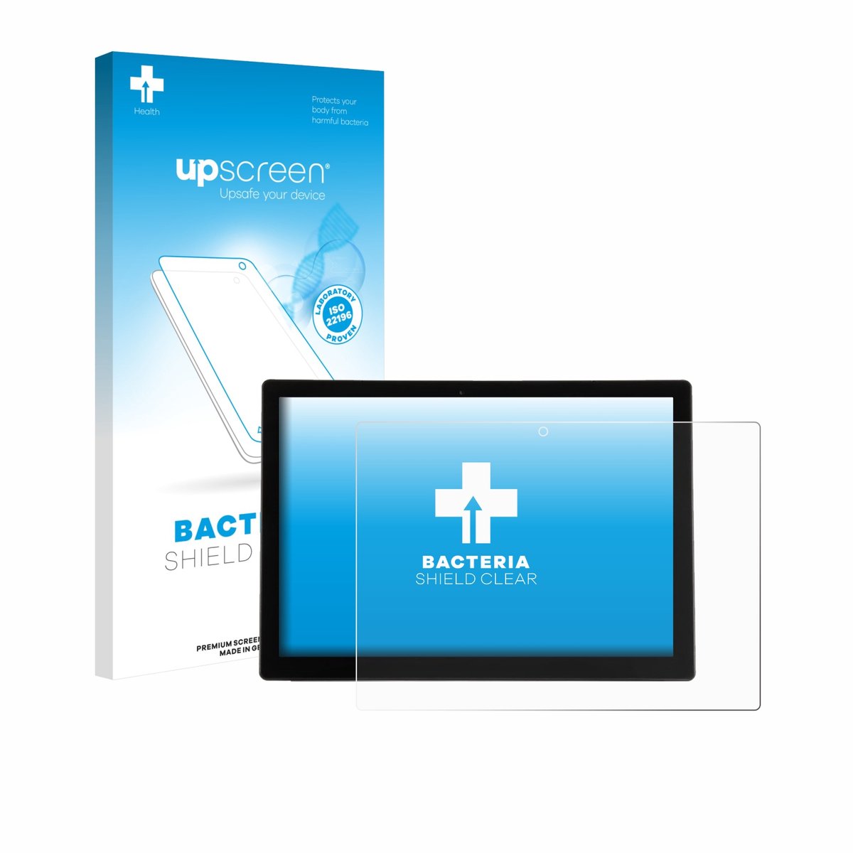 upscreen - Screenprotector voor Wortmann Terra Pad 1200V2 12.3" - Folie Beschermfolie transparant antibacterieel