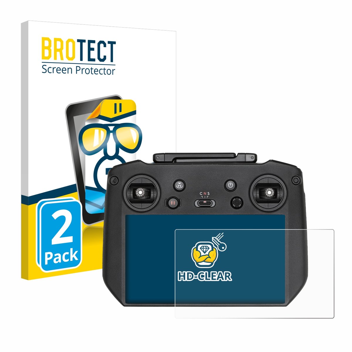 BROTECT - Screenprotector voor DJI RC Pro - Folie Beschermfolie transparant 2 Stuks