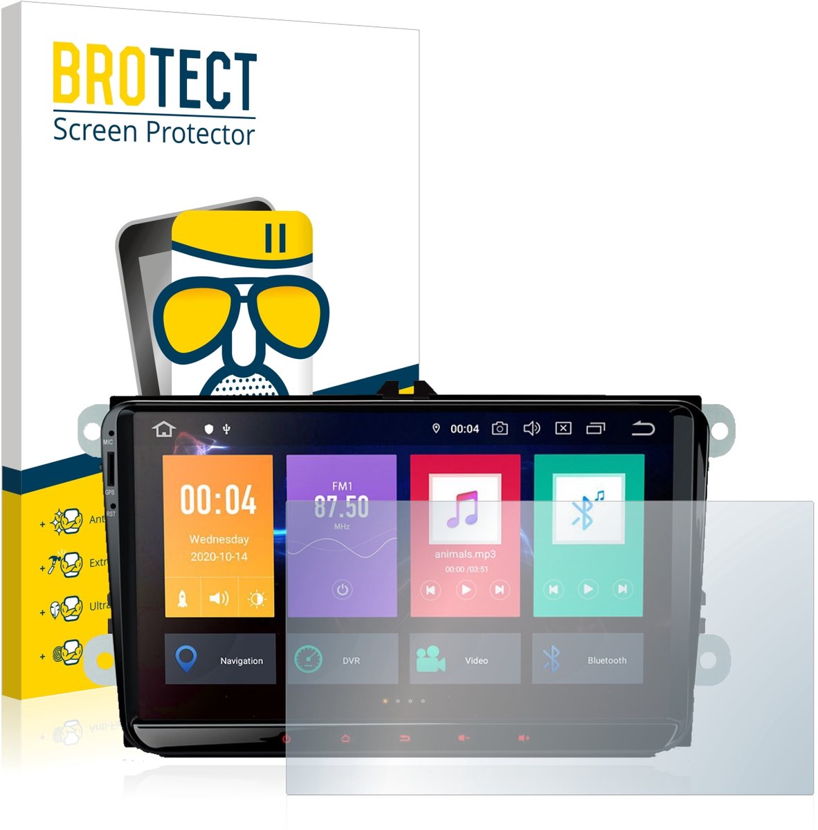 BROTECT - Screenprotector voor Xtrons PBE90MTVL - Folie Beschermfolie Beschermglas matte