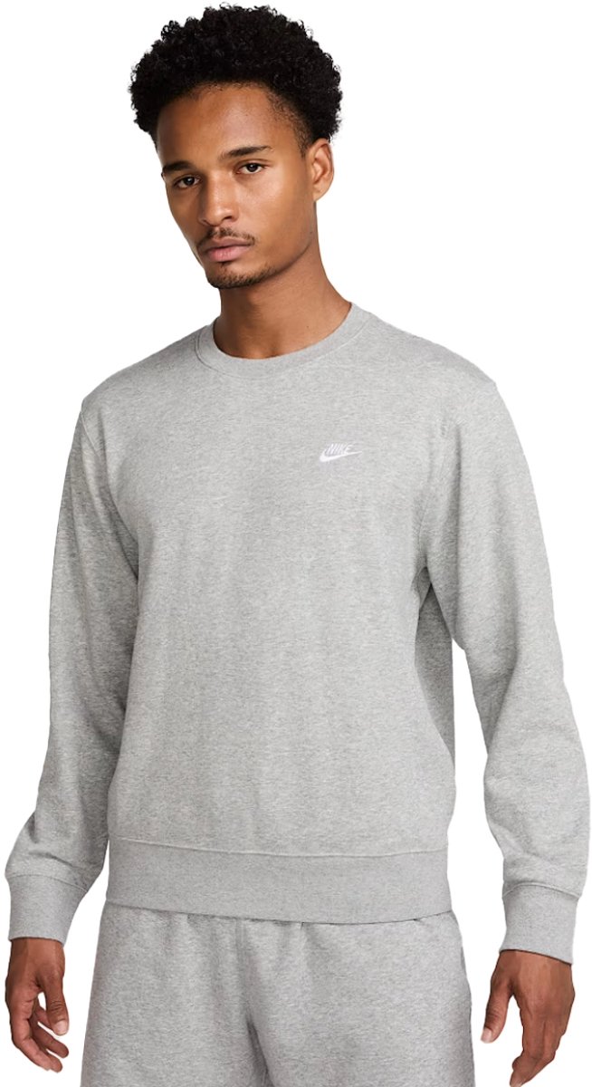 Nike Sportswear Club Fleece Crew Sweater Grijs