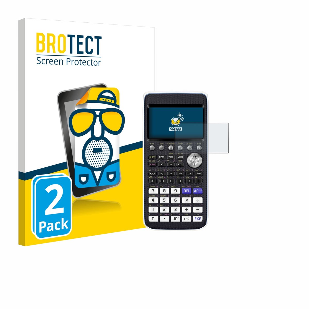 BROTECT - Screenprotector voor Casio FX-CG50 - Folie Beschermfolie matte 2 Stuks