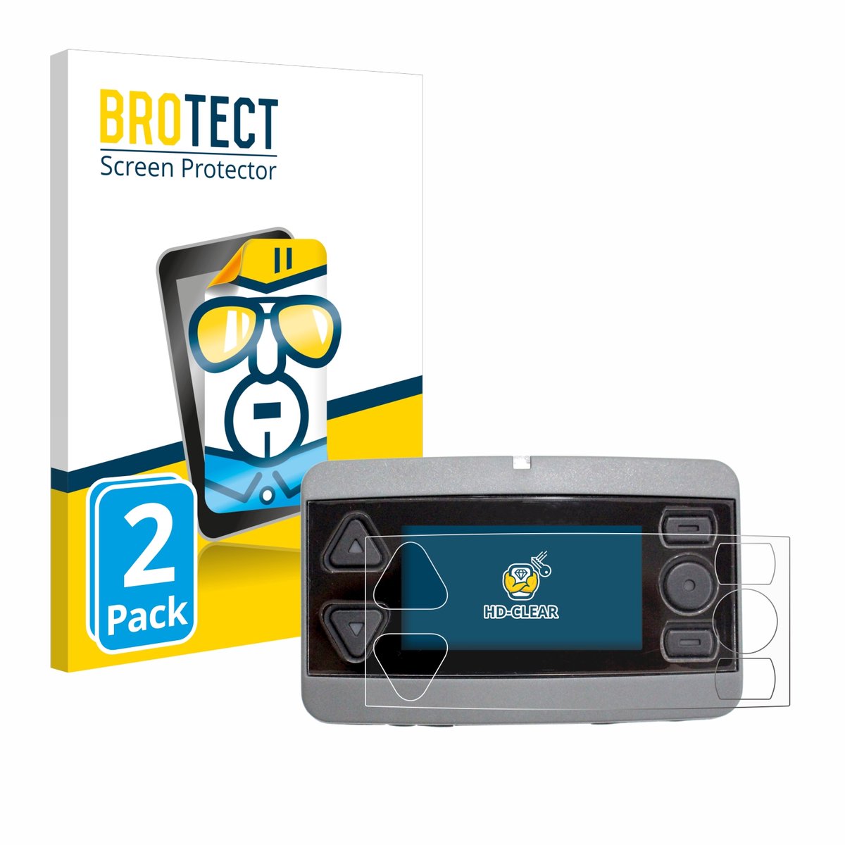 BROTECT - Screenprotector voor Airbus P8GR - Folie Beschermfolie transparant 2 Stuks