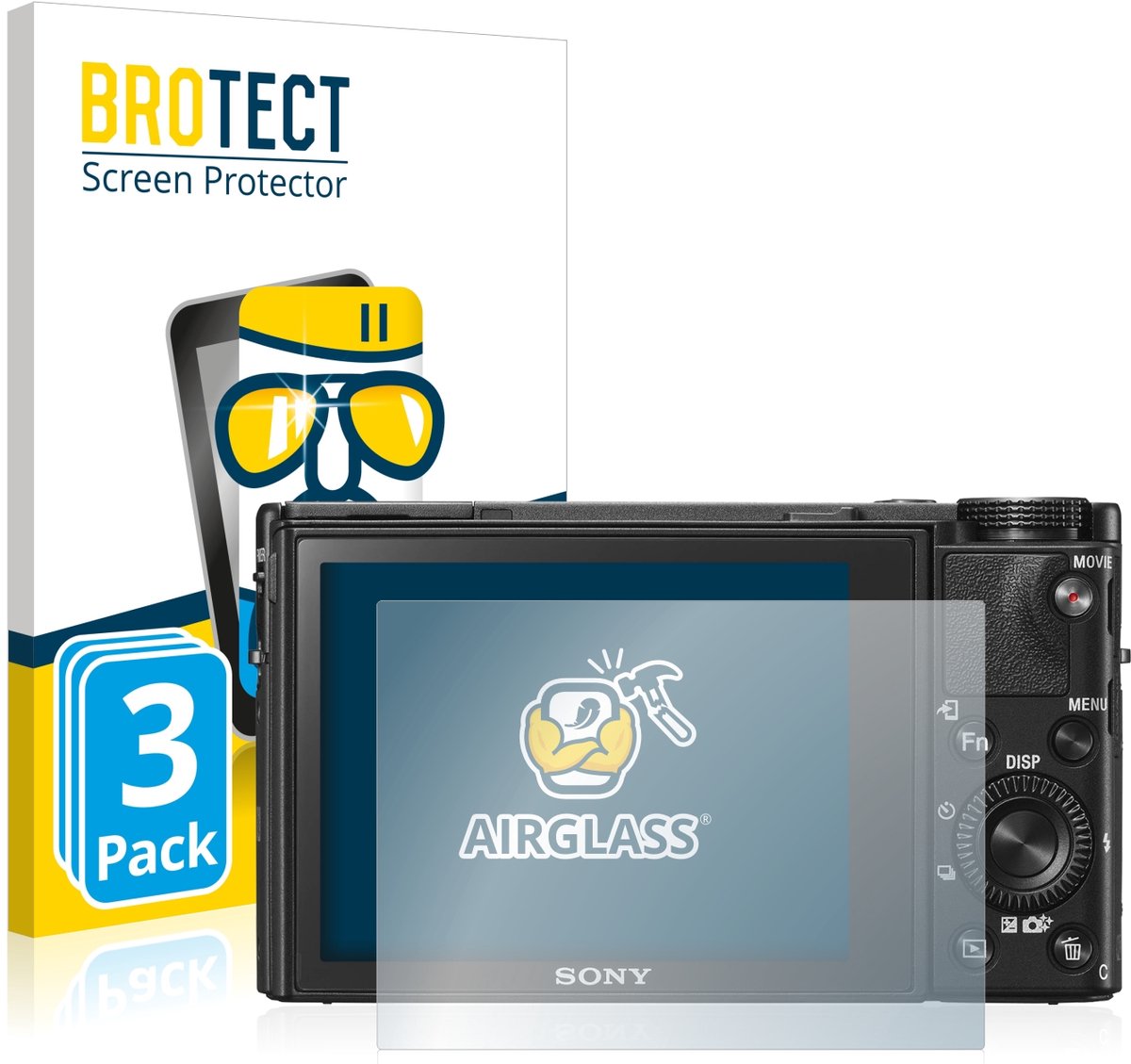 Screenprotector 3 Stuks voor Sony Cyber-Shot DSC-RX100 VI Beschermglas transparant