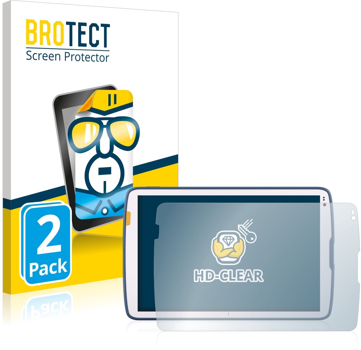 BROTECT - Screenprotector voor Zebra ET40 10.1" - Folie Beschermfolie transparant 2 Stuks