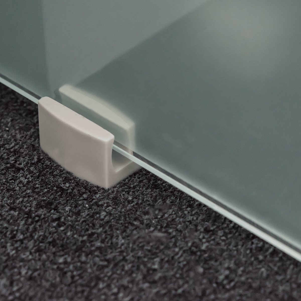 Schulte complete glazen dubbele schuifdeur - 151x203 - matglas- rond greep -dubbele softclose