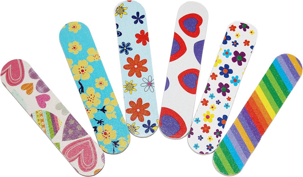 Dozijn Mini Nagelvijlen - Kleurrijk & Dubbelzijdig voor Natuurlijke Nagels