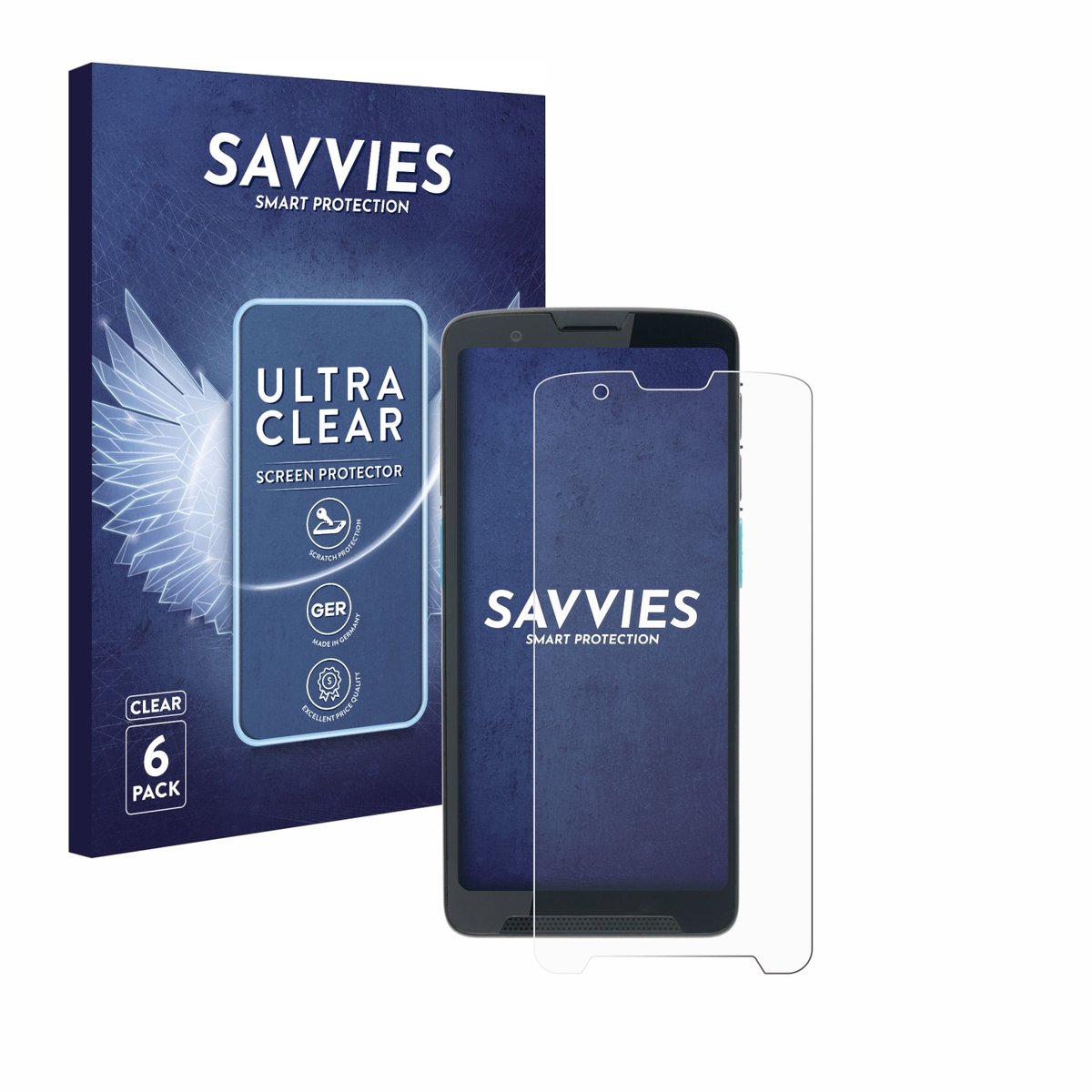 Savvies - Screenprotector voor Unitech EA660 - Folie Beschermfolie transparant 6 Stuks