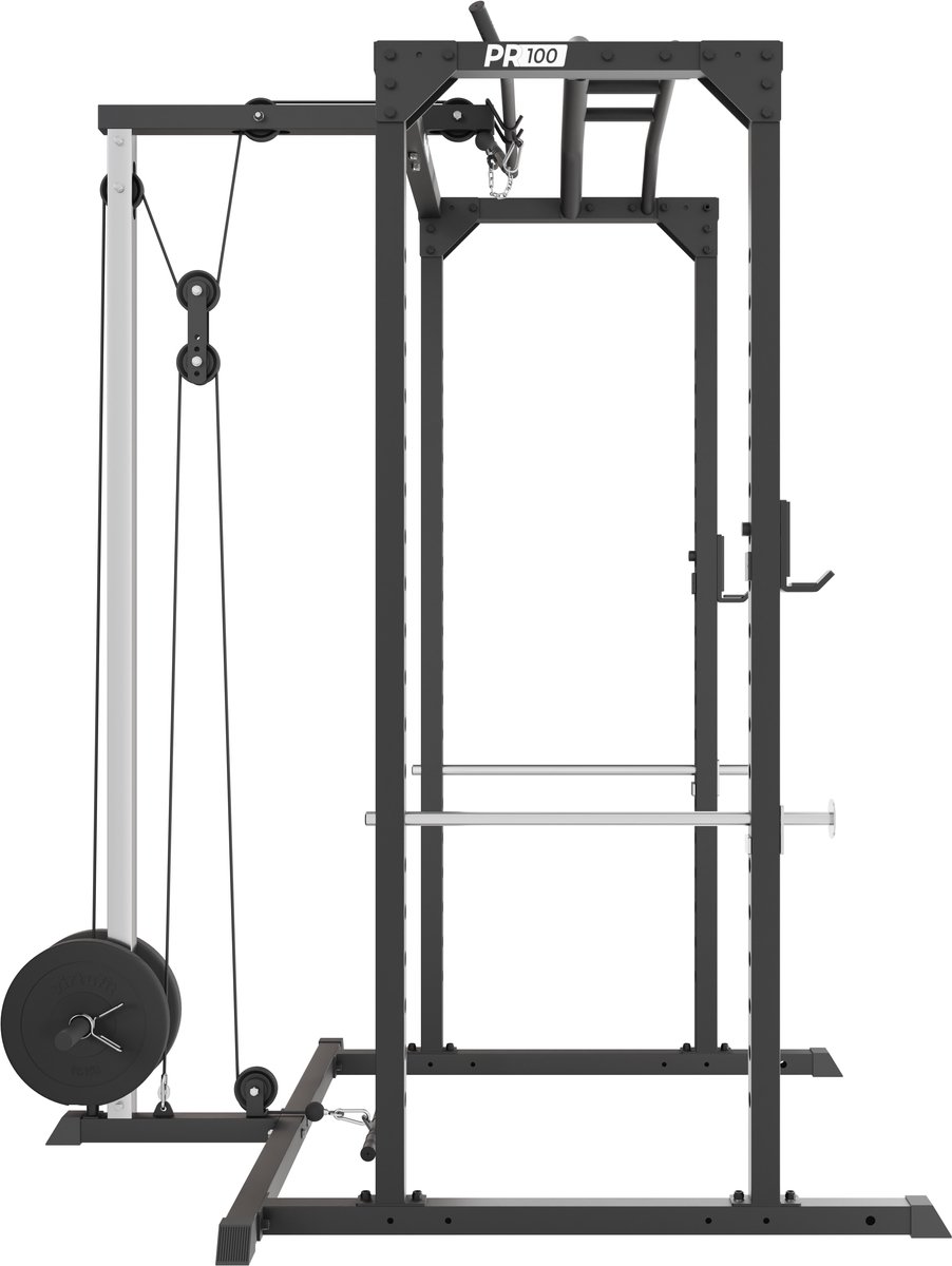 VirtuFit PR100 Power Rack met Lat Attachment - Squat Rack - Inclusief Pulley Station - Krachtstation thumbnail 3