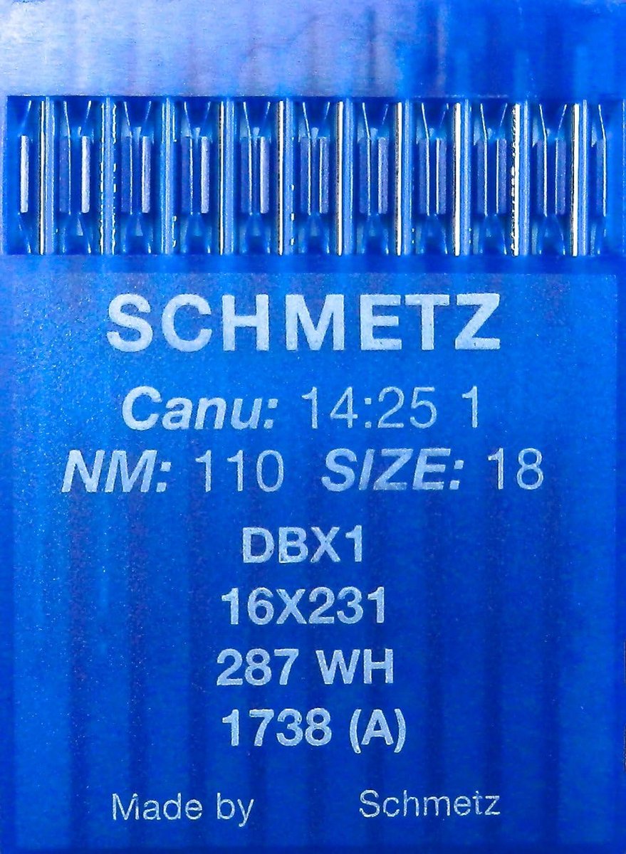 10 Industriële Naaimachine Naalden Ronde Zuiger Systeem 287/1738 A Dikte 110