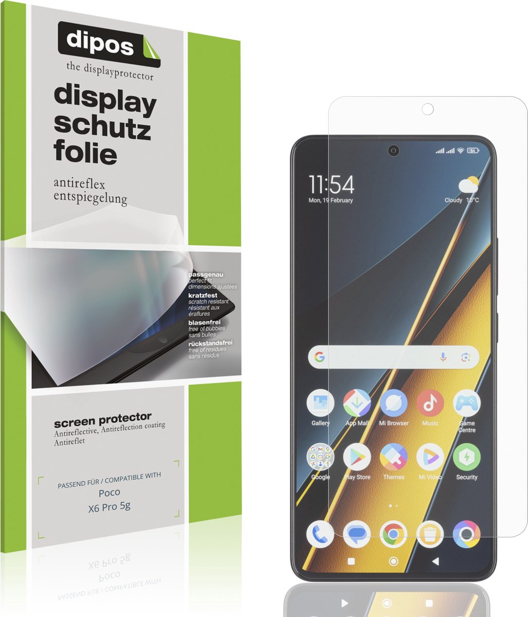 dipos – 4x Matte Beschermfolie geschikt voor Poco X6 Pro 5g | Krasbestendige & antireflecterende Screenprotector Ultra-Thin