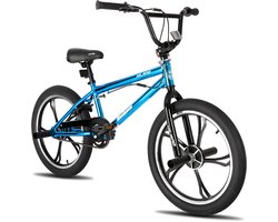 Hiland 20 Inch Freestyle BMX Fiets - 5 Spaken (Mag Wheels) - 360 Graden Rotor - Inclusief 4 Pegs - Jongens & Meisjes (meer dan 7) - Geschikt voor buitenactiviteiten in de lente