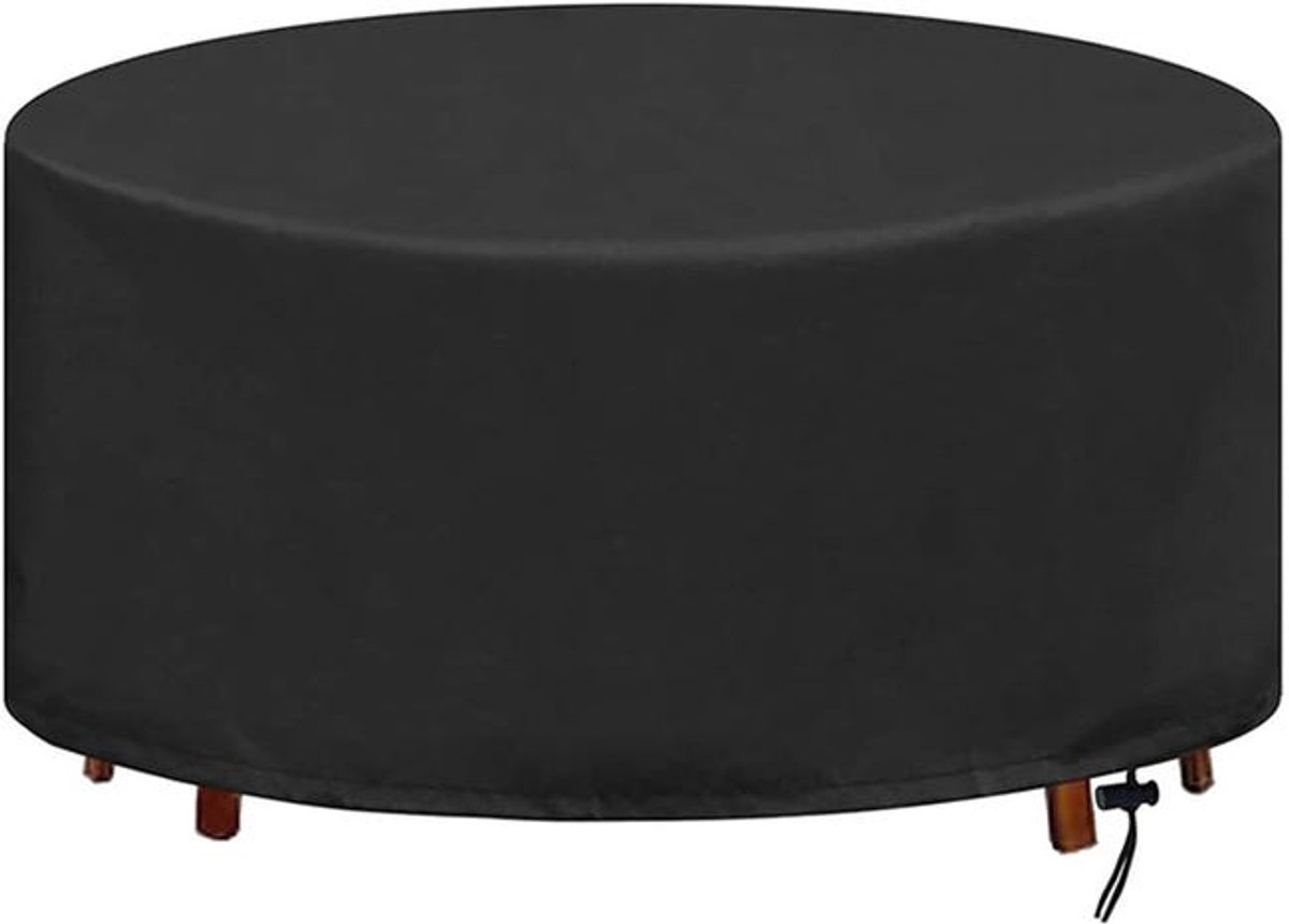 Tuintafelhoes - Beschermhoes Tafel - Meubels Beschermen - Waterdicht Anti-UV - 185x110cm - Zwart