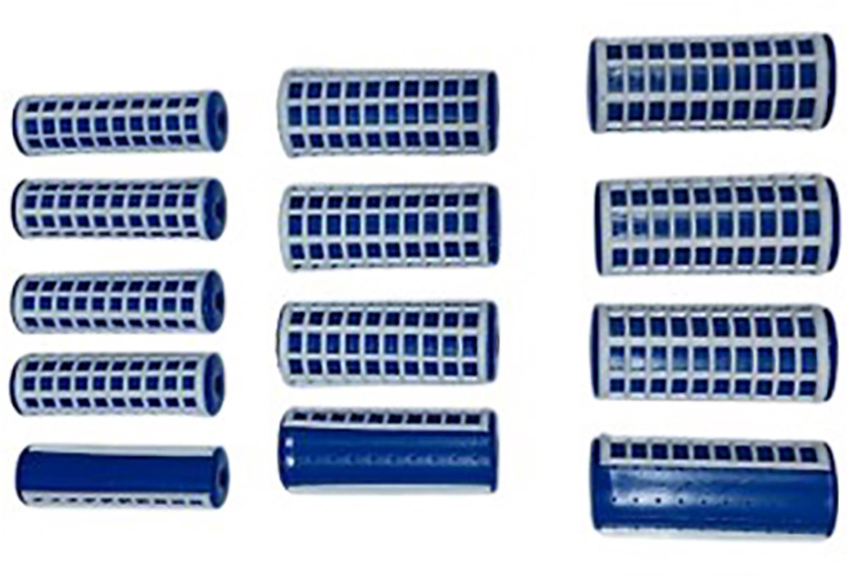 Rojafit Warmwaterkrullers - Thermokrullers - Duurzaam - Combiset - 3 maten - 5x Dun Ø17 mm + 4x Medium Ø 22 mm + 4x Dik Ø26 mm x 65 mm. - 13 Stuks - Blauw