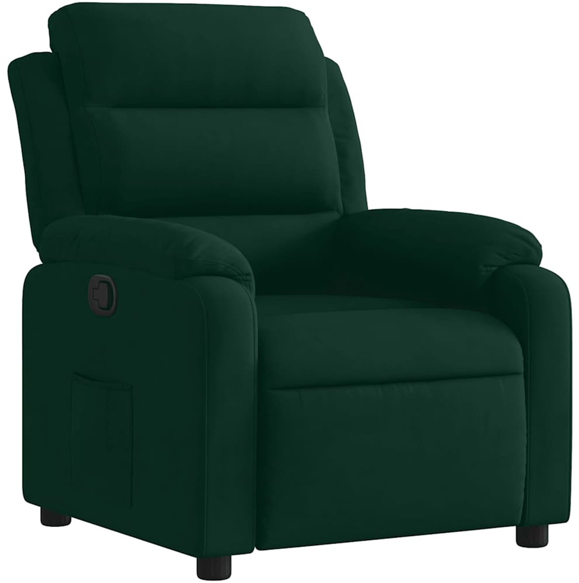 vidaXL Fauteuil - verstelbaar - fluweel - donkergroen