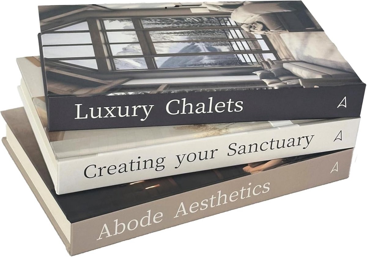 Decoratieve Boeken Set van 3 - Luxe Hardcover Boeken voor Salontafel Decoratie en Boekenkast