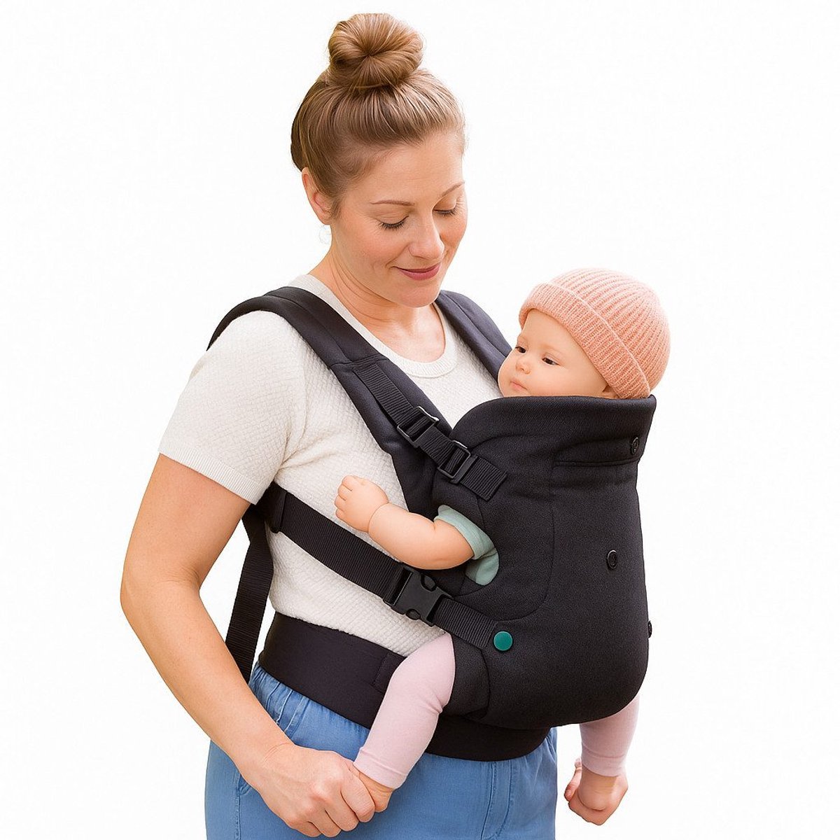 IBETTERTEC - Babydrager - 4-in-1 Ergonomische Babydrager - Voor Pasgeborenen en Oudere Baby's - Marsupi Babydrager - Rookie Babydrager