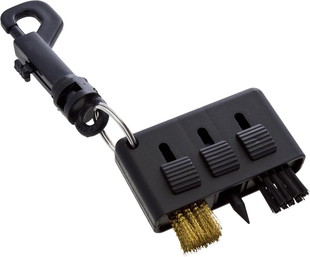 3-in-1 Golf Club Cleaner met Clip voor IJzers, Wedges en Putters