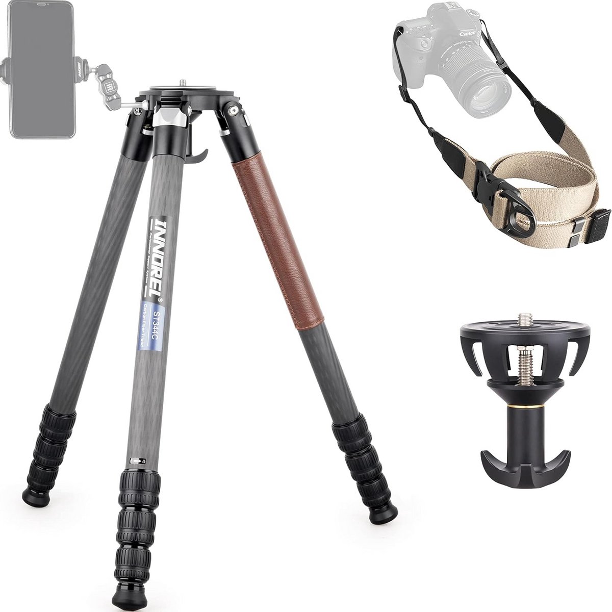 Professioneel Koolstofvezel Statief voor Zware Camera's - Stabiel en Lichtgewicht