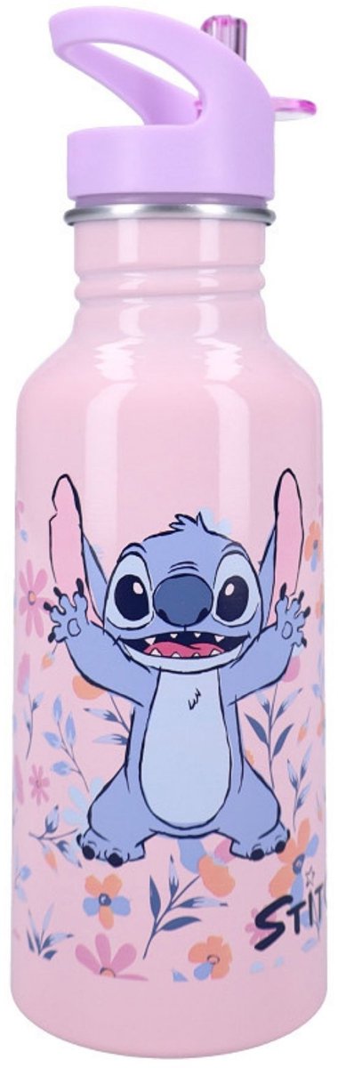 Lilo & Stitch Keep It Cool - Schoolbeker en Drinkfles - 500ml - Aluminium - Paars