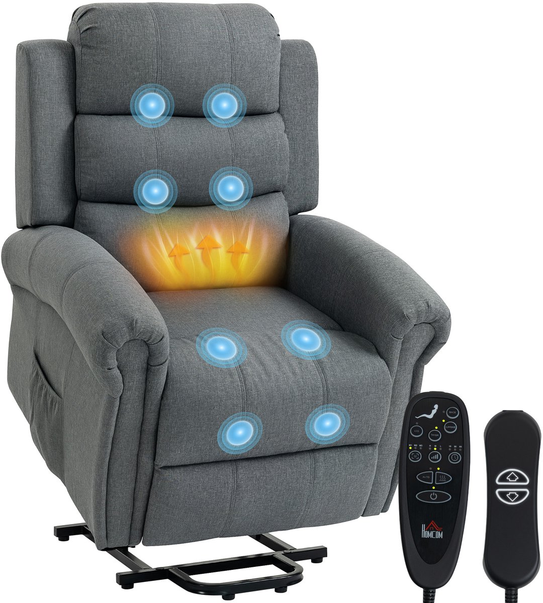 Homcom Multifunctionele Massagestoel met Power Lift - Grijs - Product - €447,90