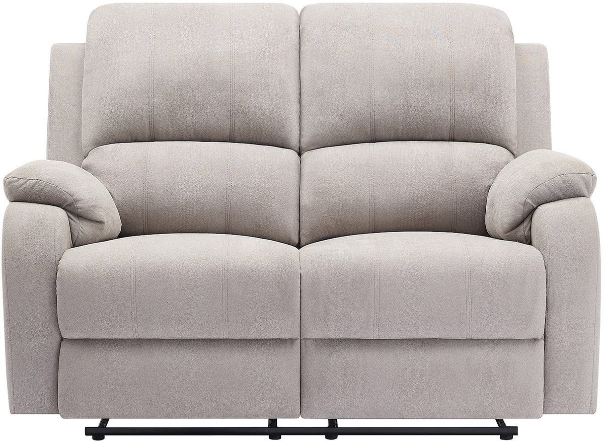 Vente-unique Relax-zitbank 2 personen in lichtgrijze microvezel BRODY Lichtgrijs