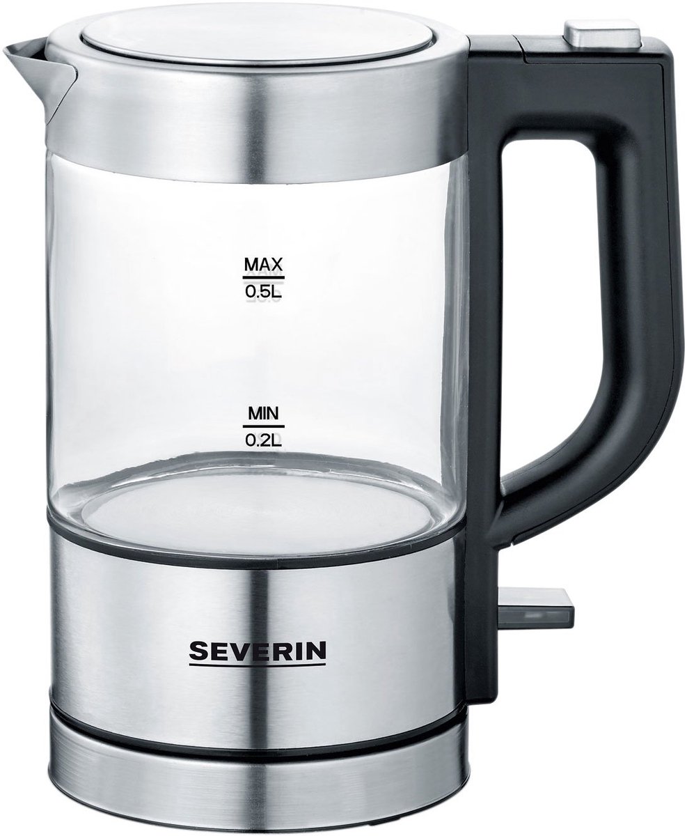 Severin WK 3472 Mini Waterkoker 0,5 l Glas 1100 W