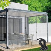 Transparante Zijpanelen voor Overkapping met Ritssluiting - Waterdicht & Verstelbaar Tuinscherm