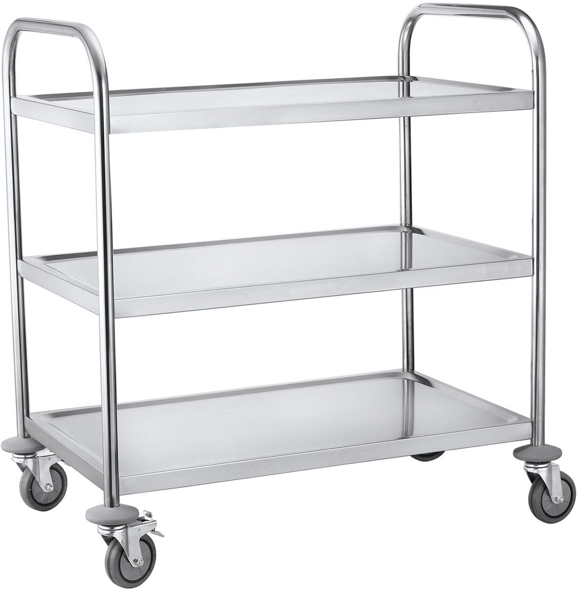 Professionele Serveerwagen RVS met 3 Etages en 150 kg Draagvermogen