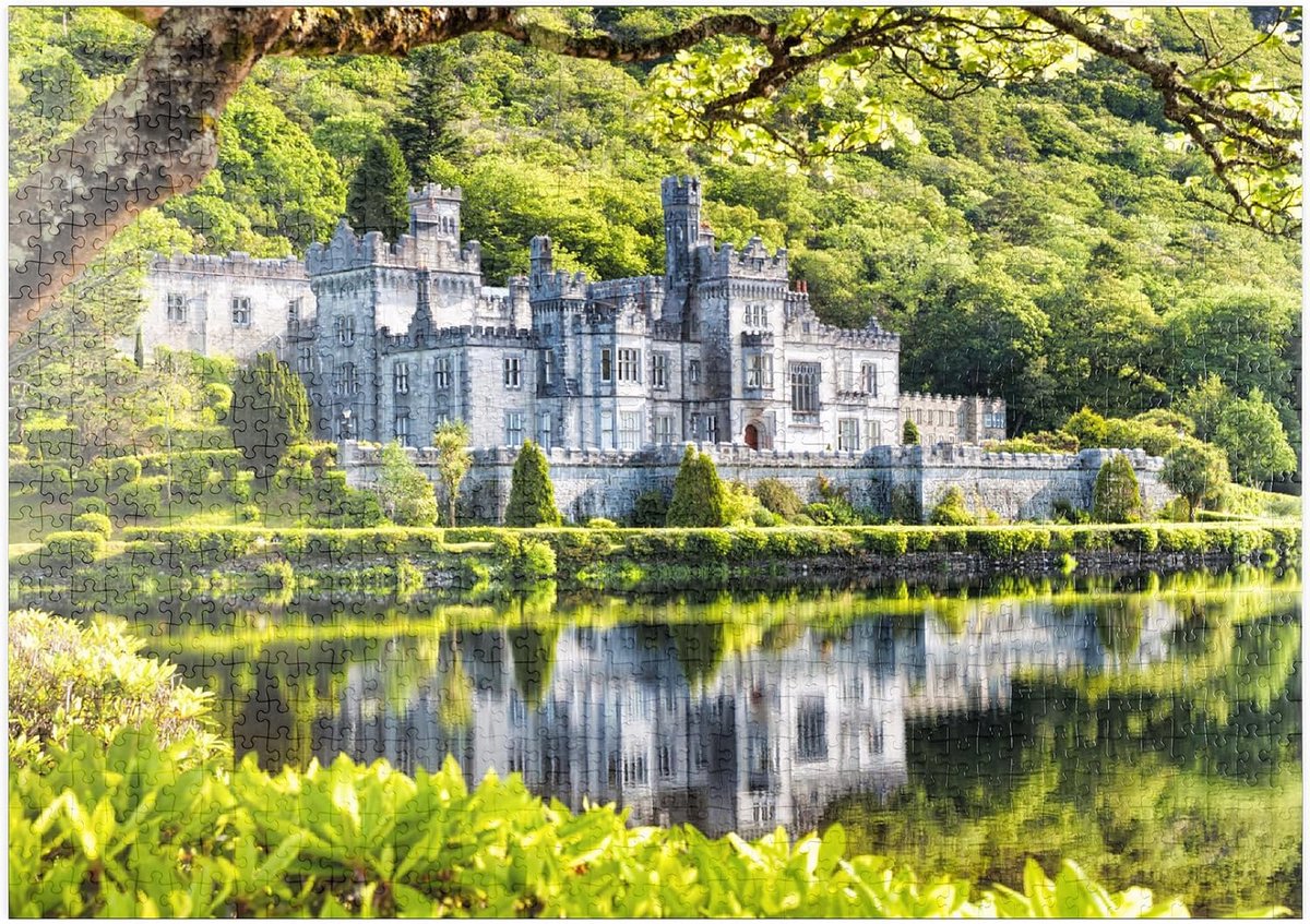 1000 Stukjes Puzzel van Kylemore Abbey, Connemara, Ierland - Premium Kwaliteit
